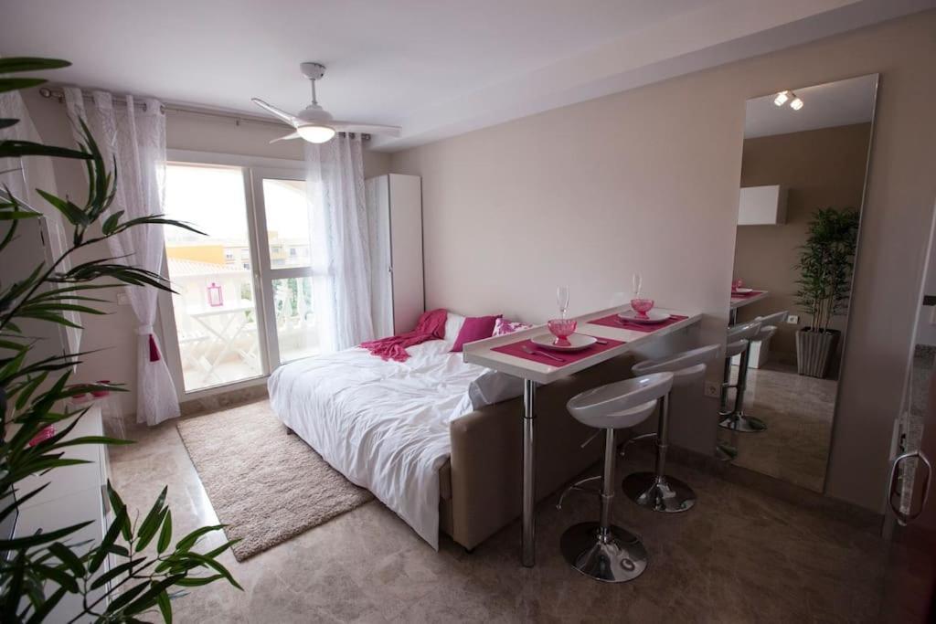 Beau Studio Meuble Avec Vue Mer Almerimar Exterior foto